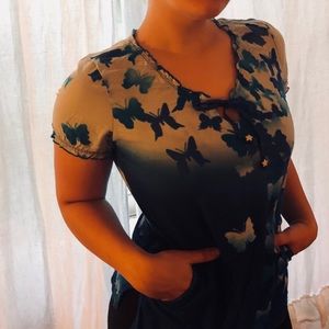 Koi Bridgette Butterfly Scrub Top